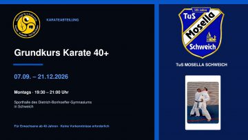 Karate-Grundkurs 40+ für Erwachsene in Schweich