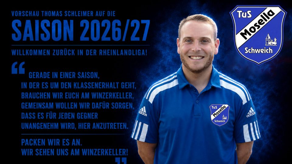 Saisonvorschau 2026/27 von Trainer Thomas Schleimer