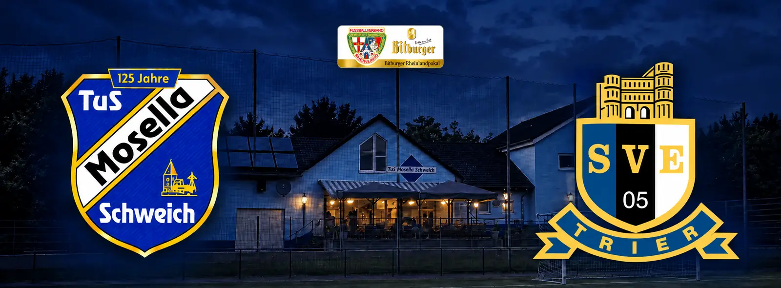 TuS Mosella Schweich gegen SV Eintracht Trier 05 vor dem Sportplatz am Winzerkeller