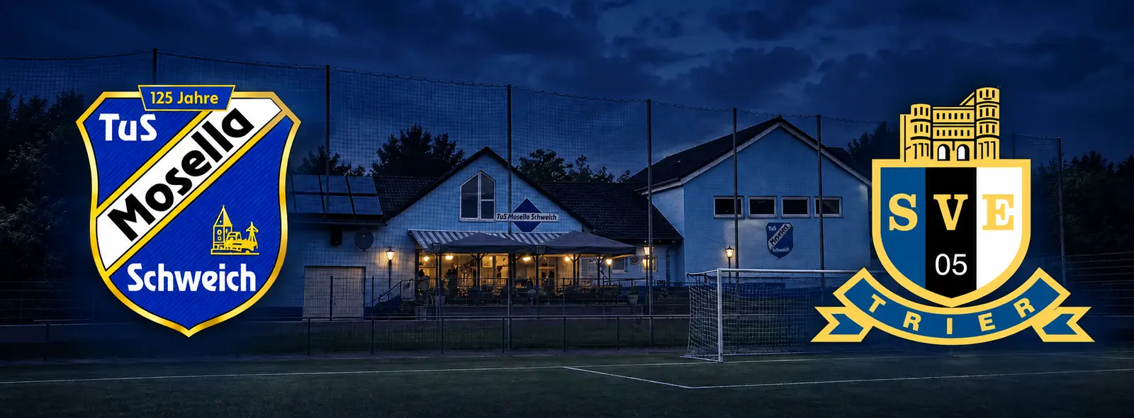 TuS Mosella Schweich gegen SV Eintracht Trier 05 vor dem Sportplatz am Winzerkeller